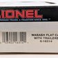 Lionel 6-16314 O Gauge Wabash Flatcar with Wabash Trailers #16314 LN/Box
