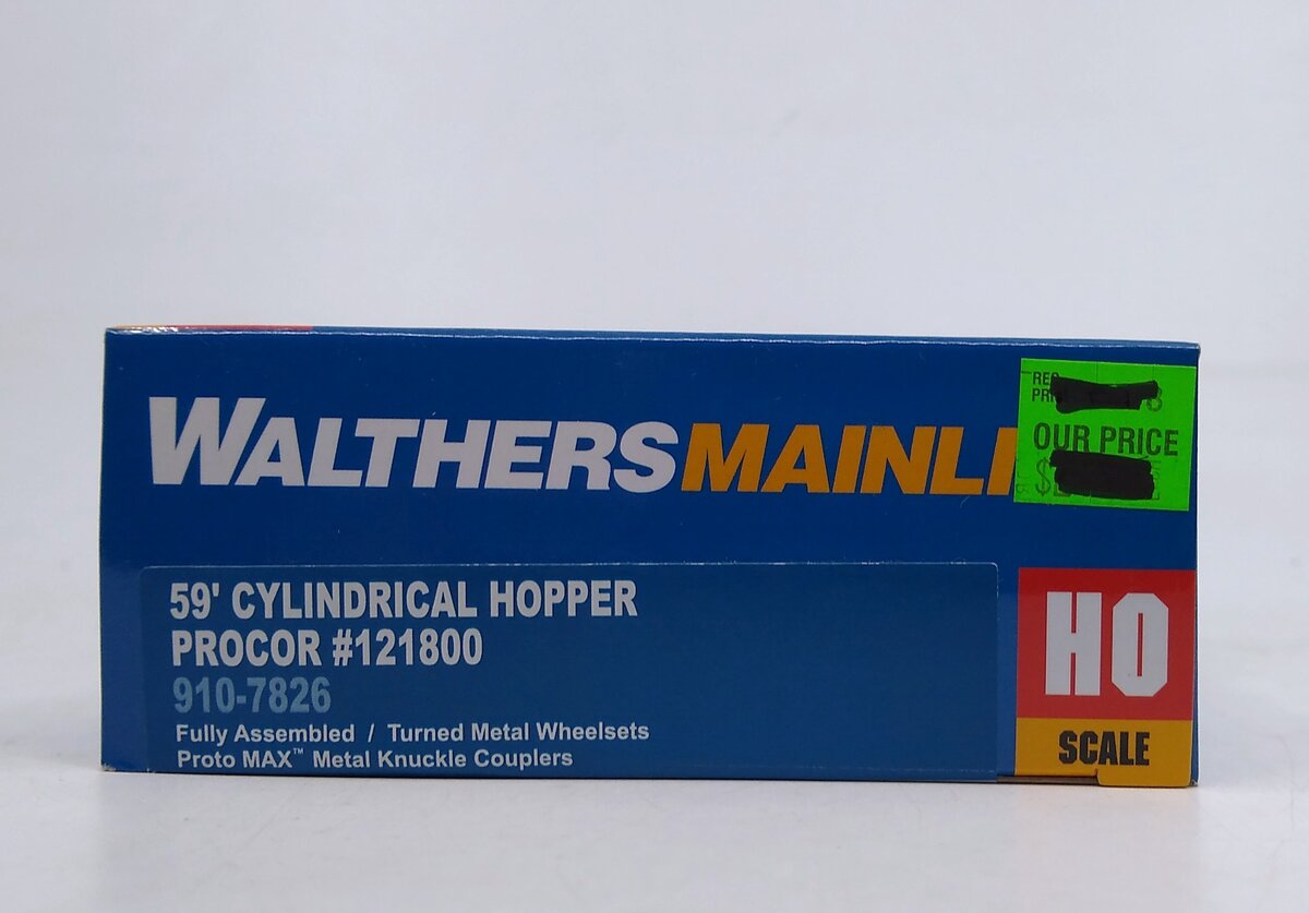 Walthers 910-7826 HO Procor/UNPX 59' Cylindrical Hopper #121800