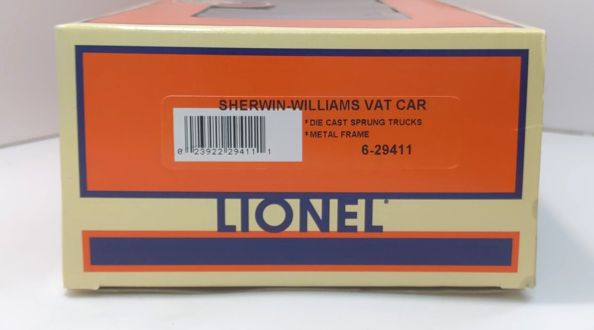 Lionel 6-29411 O Gauge Sherwin-Williams Vat Car LN/Box