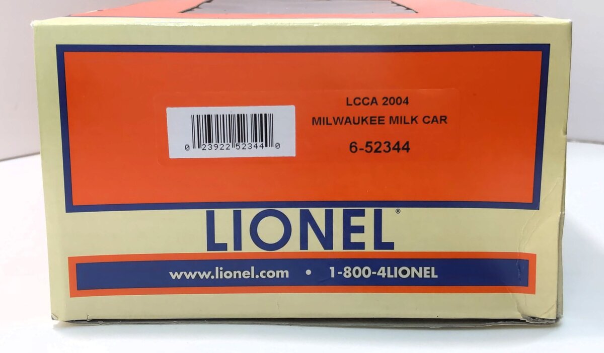 Lionel 6-52344 O Gauge LCCA 2004 Milwaukee Road Milk Car #79018 LN/Box