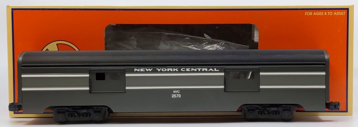 Lionel 6-19172 O Gauge New York Central Aluminum Streamlined Baggage Car #2570 LN/Box