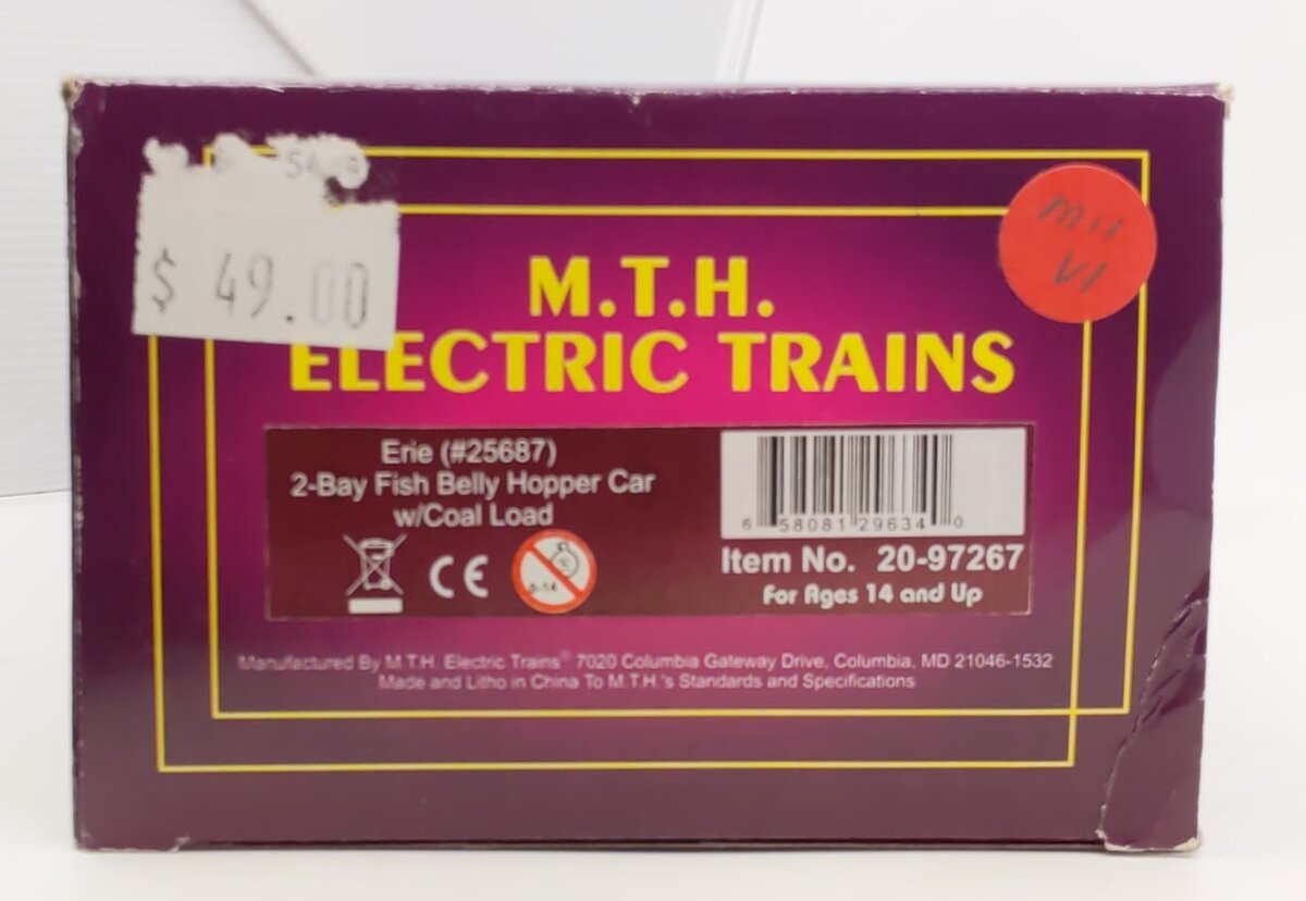 MTH 20-97267 O Erie 2-Bay Fishbelly Hopper #26587