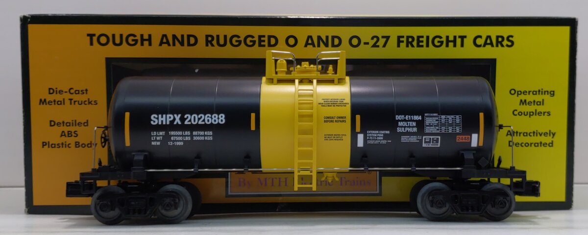 MTH 30-73448 O Shippers Car Line Modern Tank Car SHPX #202688imn