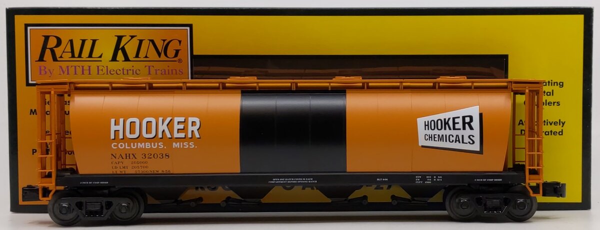 MTH 30-75450 O Gauge Hooker 4-Bay Cylindrical Hopper #32038