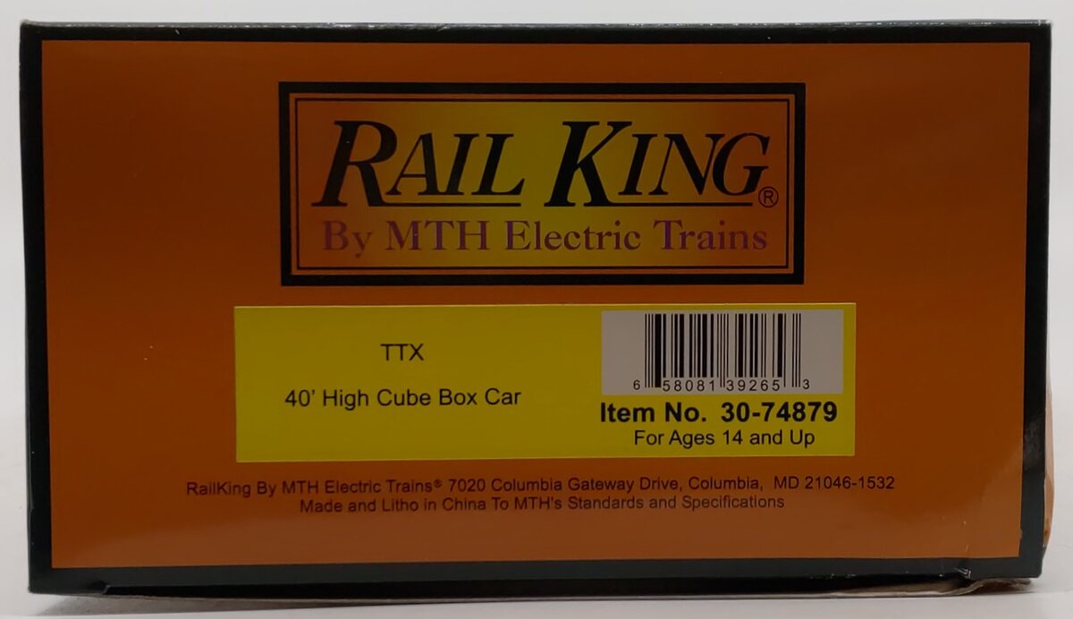 MTH 30-74879 O Gauge TTX 40' High Cube Boxcar #502434