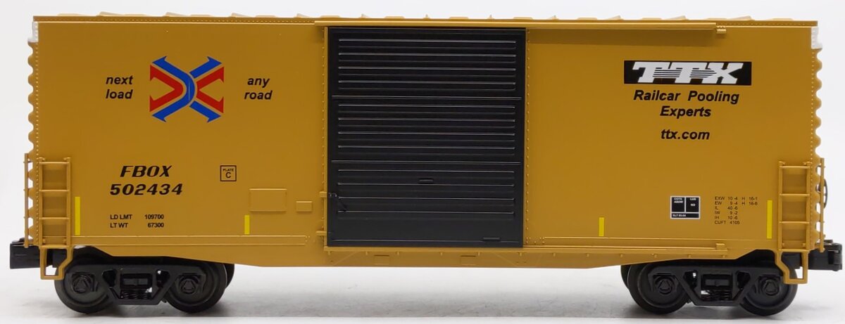 MTH 30-74879 O Gauge TTX 40' High Cube Boxcar #502434