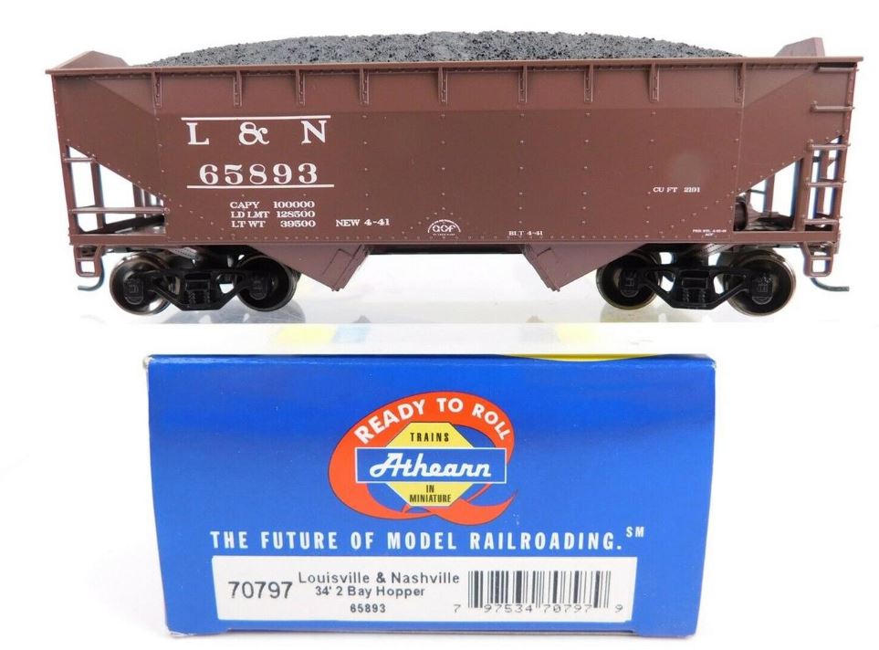 Athearn 70797 HO L&N RTR 34' Offset Hopper #65893