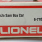 Lionel 6-7700 O Gauge Uncle Sam Boxcar LN/Box