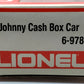 Lionel 6-9780 O Gauge Johnny Cash Boxcar LN/Box