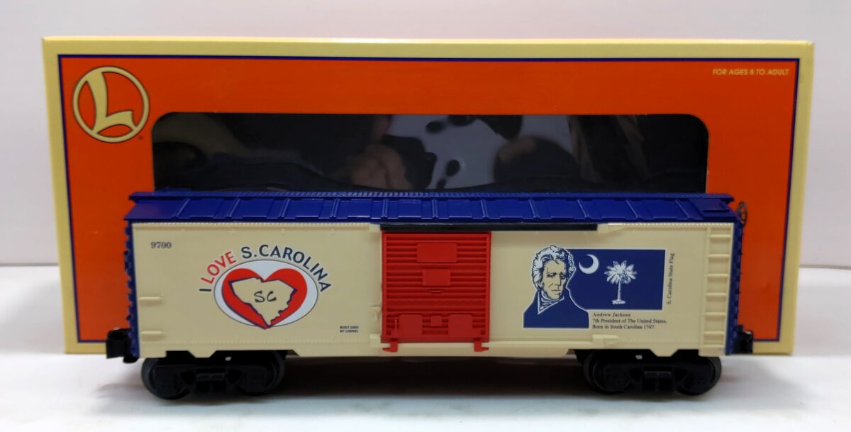 Lionel 6-19987 O Gauge I Love South Carolina Boxcar LN/Box