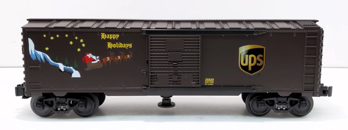 Lionel 6-26829 O Gauge UPS Holiday Operating Boxcar LN/Box