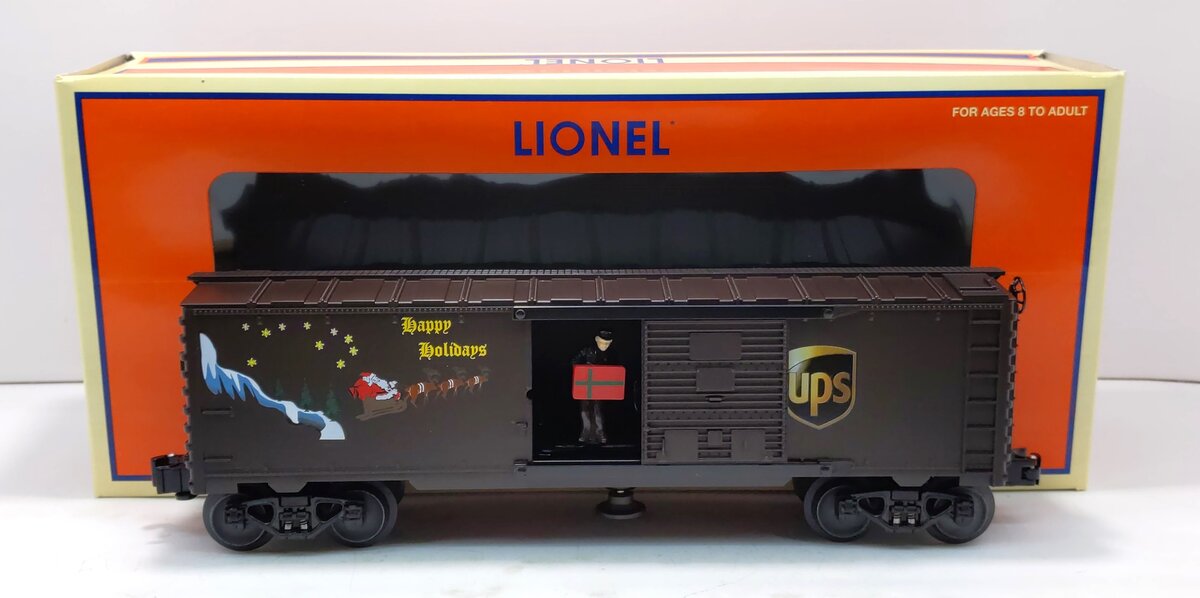 Lionel 6-26829 O Gauge UPS Holiday Operating Boxcar LN/Box