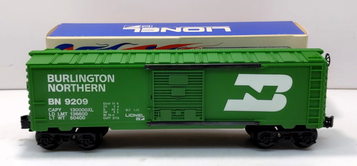 Lionel 6-9209 O Gauge Burlington Northern Boxcar LN/Box