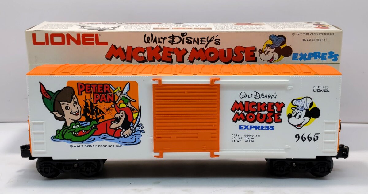 Lionel 6-9665 O Gauge Disney's Peter Pan Hi-Cube Boxcar NIB
