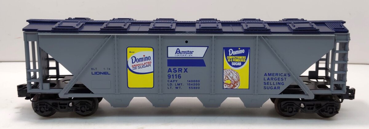 Lionel 6-9116 O Gauge Domino Sugar 4-Bay Hopper #9116 LN/Box