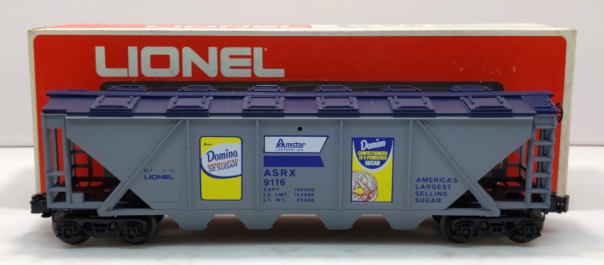 Lionel 6-9116 O Gauge Domino Sugar 4-Bay Hopper #9116 LN/Box