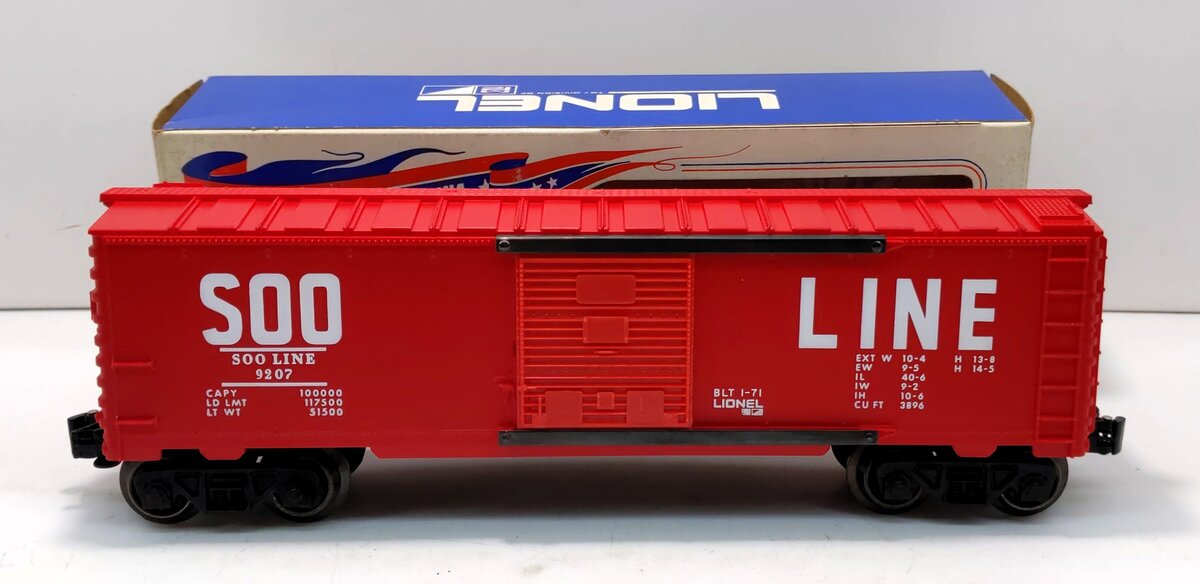 Lionel 6-9207 O Gauge Soo Line Boxcar #9207 VG/Box