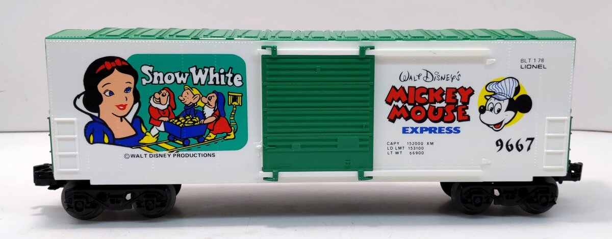 Lionel 6-9667 O Disney Snow White Hi Cube Boxcar LN/Box