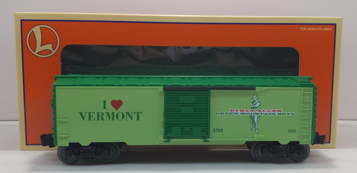 Lionel 6-19969 O Gauge I Love Vermont Boxcar #9700 LN/Box