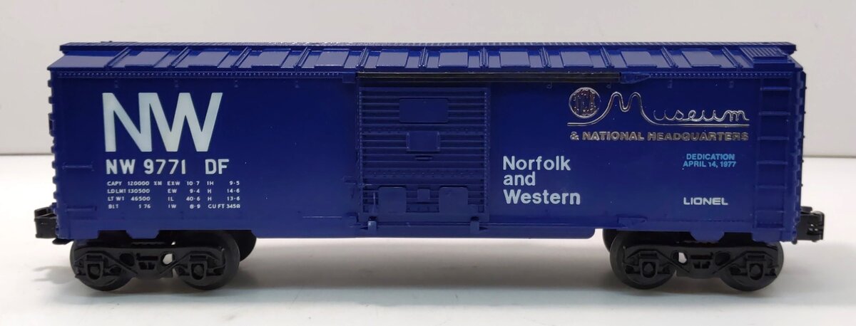 Lionel 6-9771 O Norfolk and Western Boxcar (TCA Version 1977) NIB