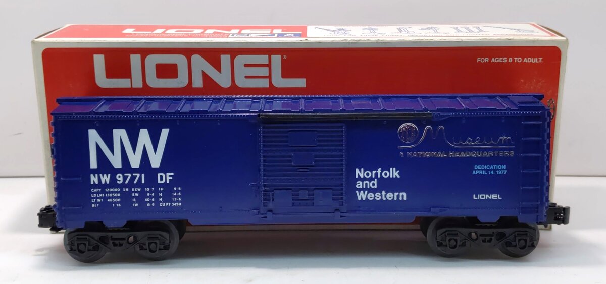 Lionel 6-9771 O Norfolk and Western Boxcar (TCA Version 1977) NIB