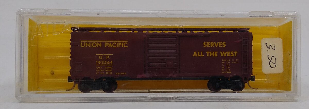 Atlas 3420 N Scale Union Pacific 40' Boxcar #193564 LN/Box