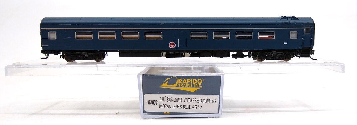 Rapido Trains 503032 N Missouri Pacific Cafe-Bar-Lounge #572 (Jenks Blue)