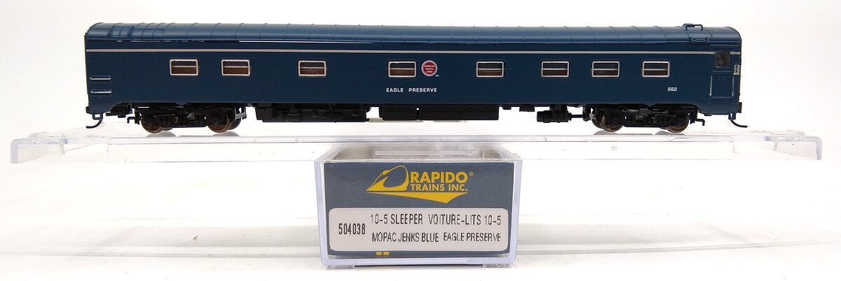 Rapido Trains 504038 N Missouri Pacific #4186 10-5 Sleeper "Eagle Preserve"#662
