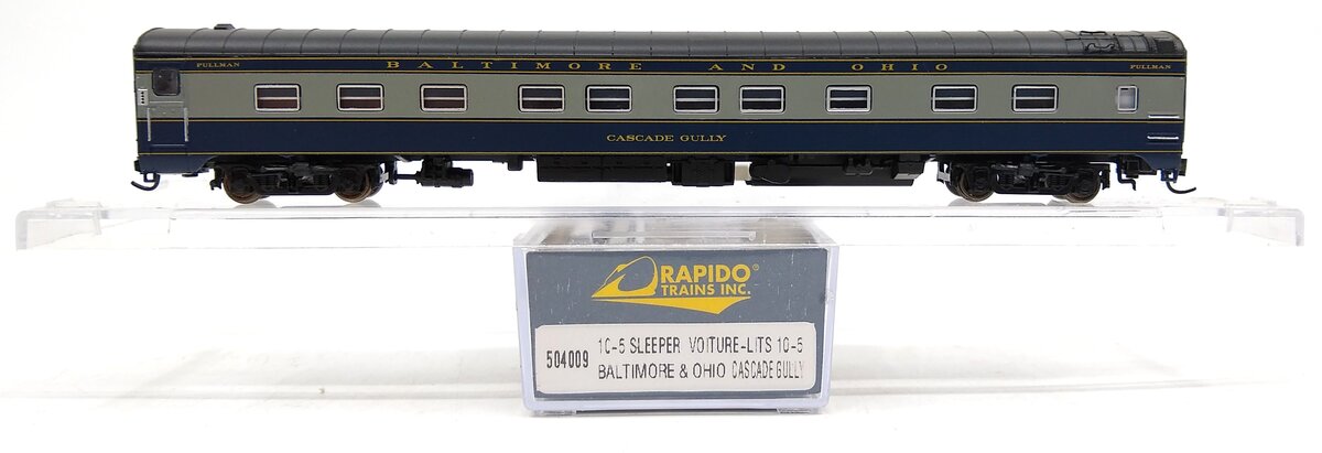 Rapido Trains 504009 N Baltimore & Ohio 10-5 Sleeper #7002 Cascade Gully