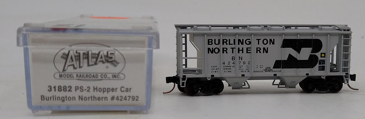 Atlas 31882 N Scale Burlington Northern PS2 Covered Hopper #424792