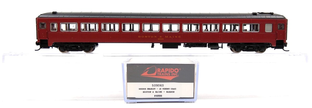 Rapido Trains 509040 N Boston & Maine Lightweight 10-Window Coach #4688