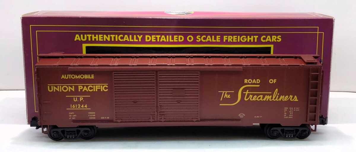 MTH 20-93012 O Gauge Union Pacific 50' Double Door Boxcar #161244 LN/Box