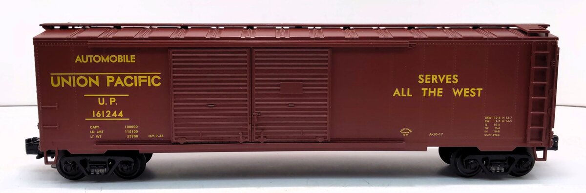 MTH 20-93012 O Gauge Union Pacific 50' Double Door Boxcar #161244 EX/Box