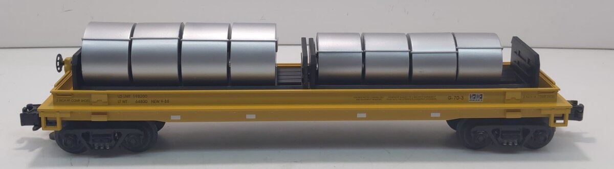 MTH 20-98204 O Gauge Union Pacific Steel Coil Car w/ Cover #229606 LN/Box