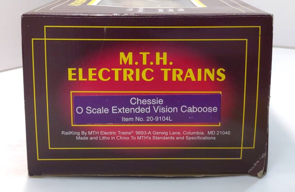 MTH 20-9104 O Gauge Chessie System Lighted Extended Vision Caboose #903192 NIB