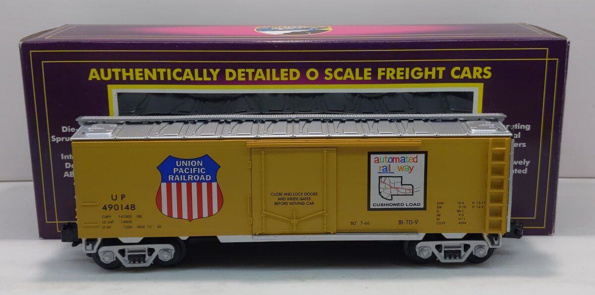 MTH 20-9405 O Gauge Union Pacific Refrigerator Car #490148 LN/Box