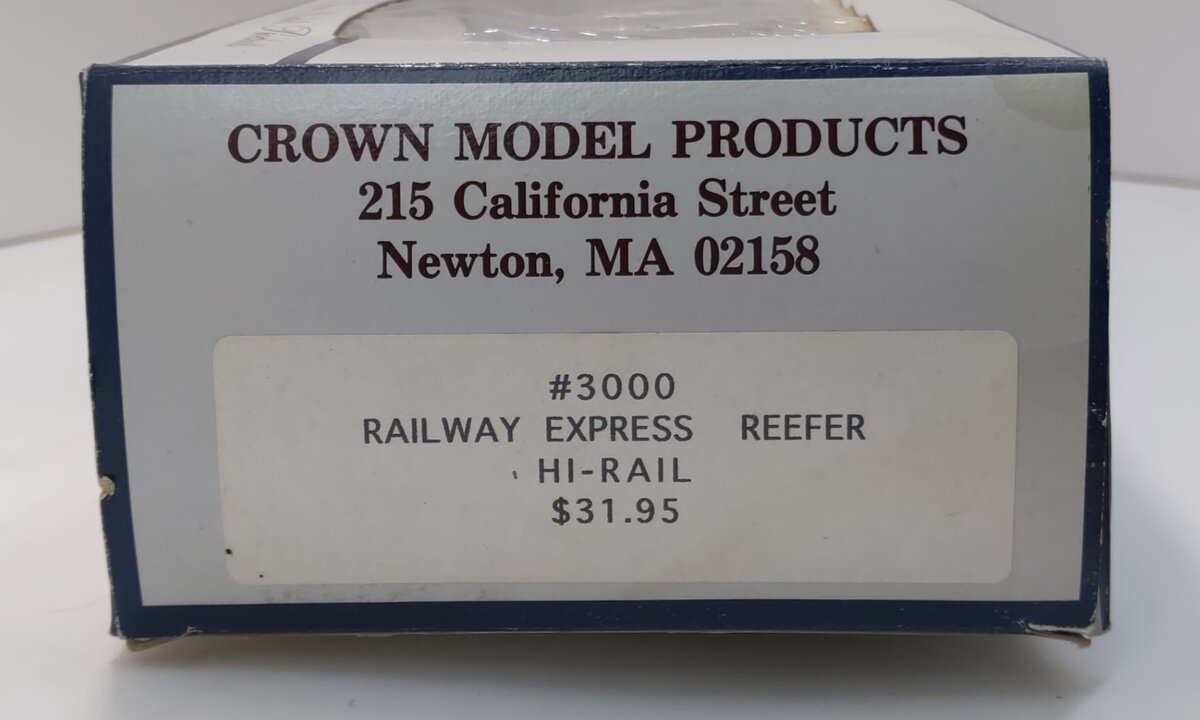 Crown 3000 O Railway Express Reefer Car #4878 LN/Box