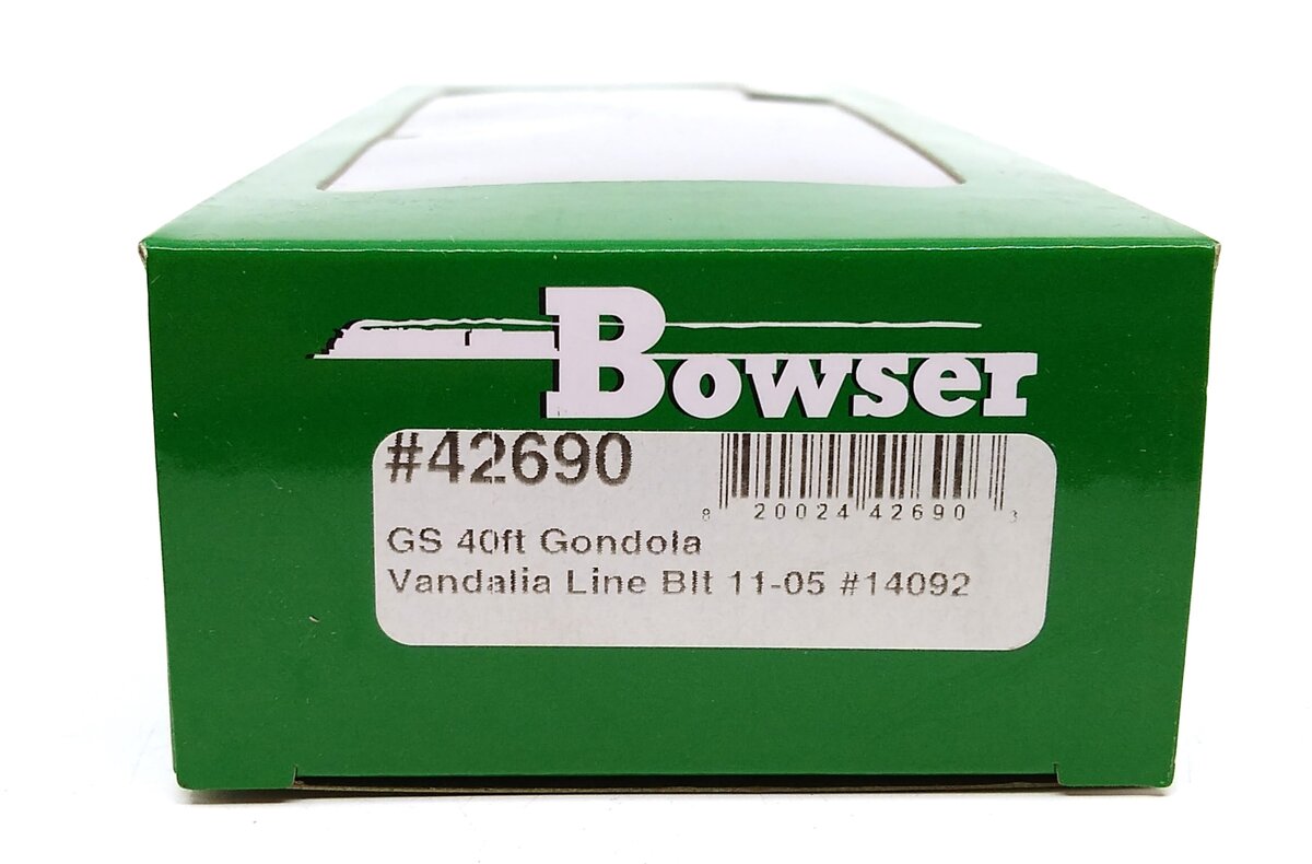 Bowser 42690 HO Vandalia Line GS 40' Gondola #14092