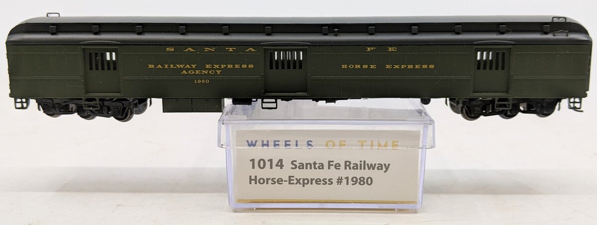 Wheels of Time 1014 N Scale Santa Fe Horse Express Car #1980