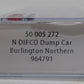 Atlas 50005272 N Burlington Northern Difco Side Dump Car #964791