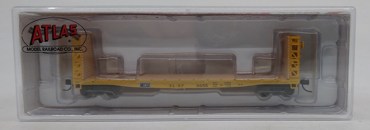 Atlas 50004807 N Frisco 48' GSI Bulkhead Flat Car #5655
