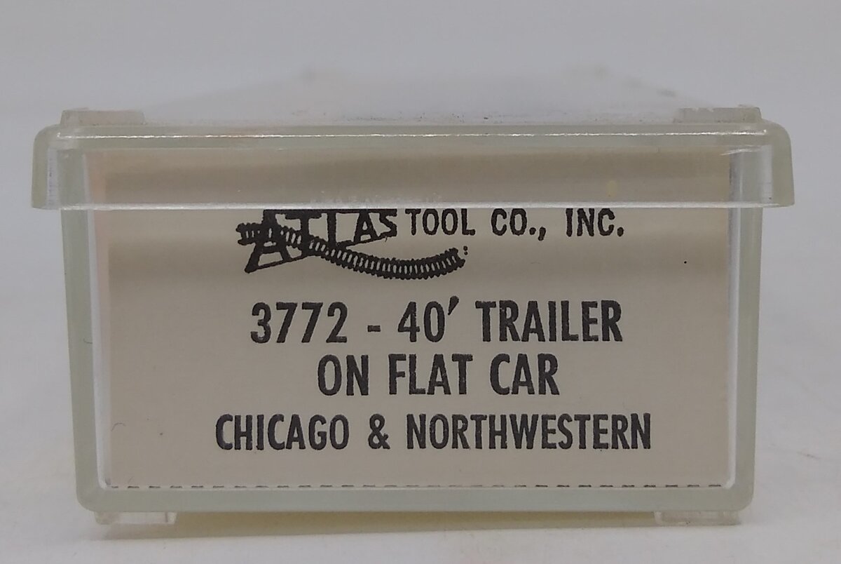 Atlas 3772 Chicago & Northwestern 40' Trailer On Flat Car #45865 EX/Box