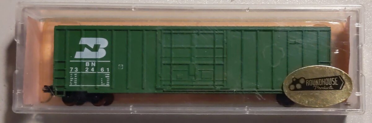 Roundhouse 8829 N Scale Burlington Northern Assembled Boxcar # 732461 Kit