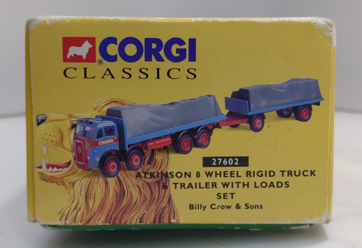 Corgi 27602 1:50Billy Crow&Sons Atkinson 8-Wheel Rigid Truck&Trailer W/Loads Set MT/Box