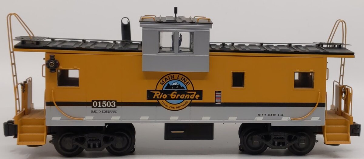 K-Line K613-1491 O Gauge Rio Grande Extended Vision Lighted Caboose #01503 LN/Box