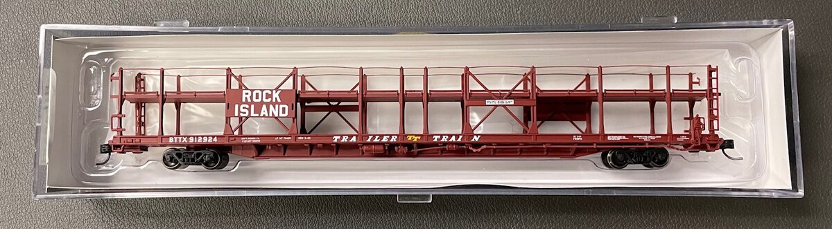 Athearn 14396 N Rock Island/BTTX F89-F Bi-Level Auto Rack #912924