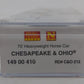 Micro-Trains 14900410 N Chesapeake & Ohio 70' Heavyweight Horse Car #212