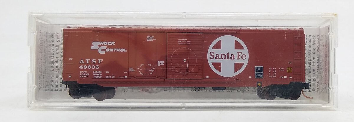 Micro-Trains 07600030 N ATSF 50' Plug & Sliding Door Boxcar #49635 LN/Box