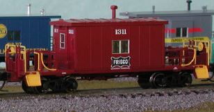 Bluford Shops 24190 N Scale Frisco Short Roof Transfer Caboose #1311