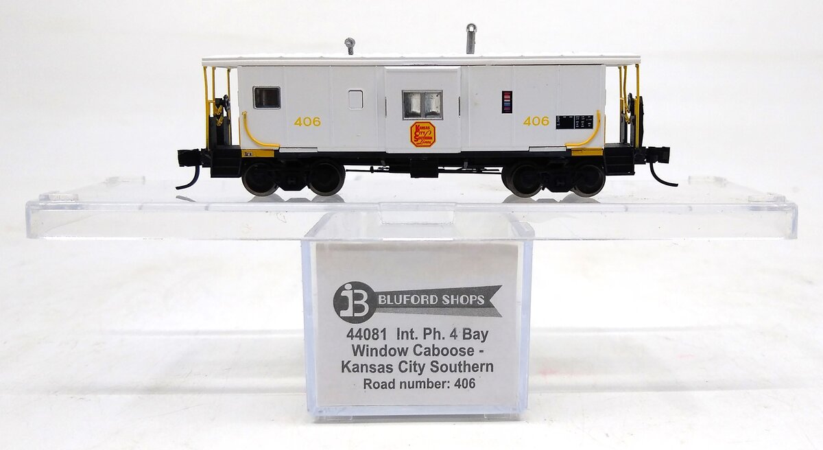 Bluford Shops 44081 N Scale KCS 4 Bay Window Caboose #406